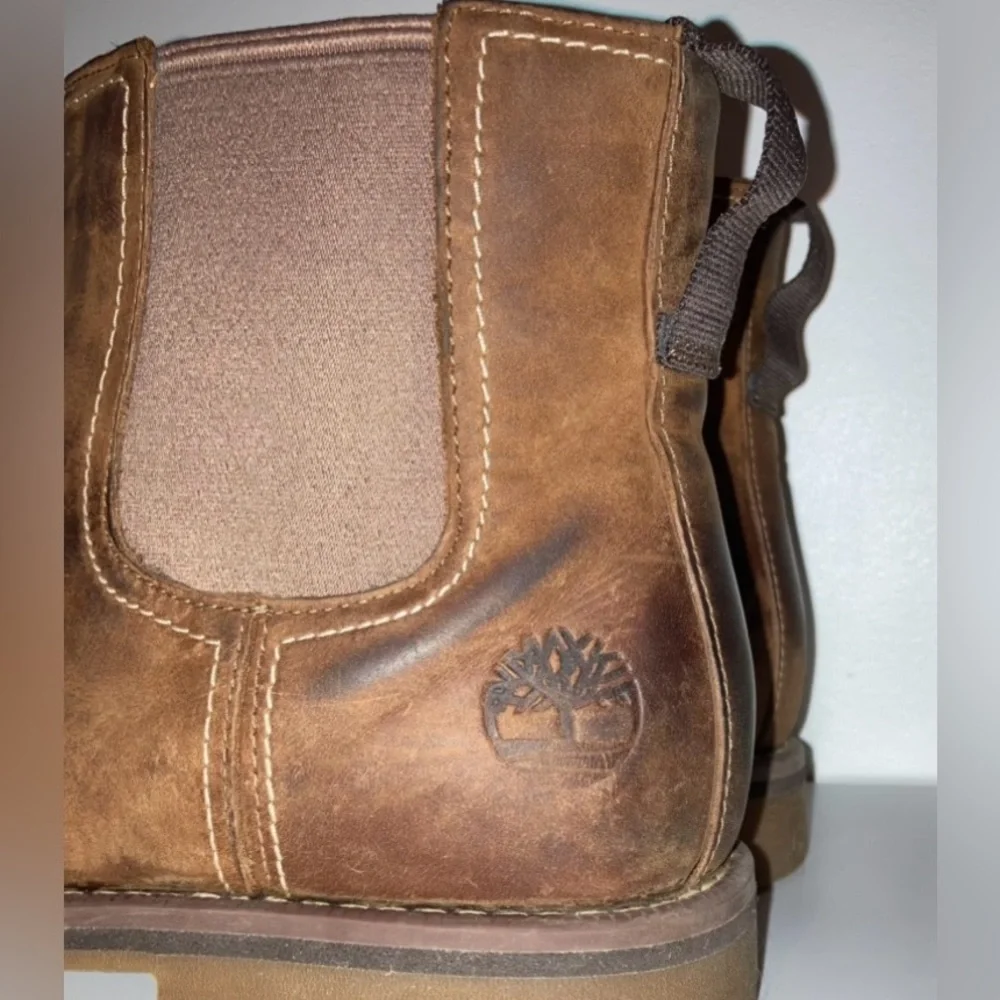 TIMBERLAND Men’s Ortholite Chelsea style leather pull on boots, brown, 10 - Picture 5 of 5